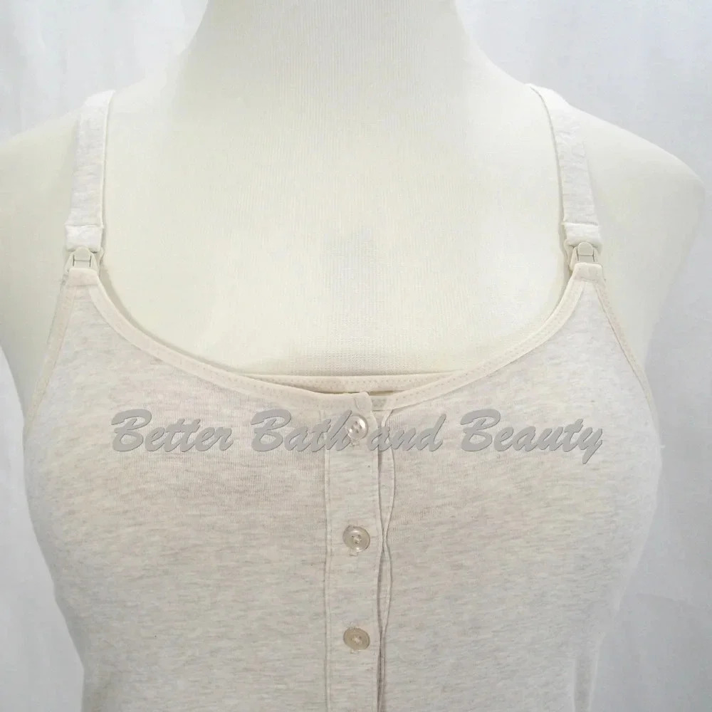 SMALL Gilligan & O'Malley Nursing Henley Cami Oatmeal NWT - Picture 6 of 11